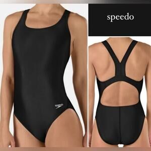 NWT Speedo Pro LT Super Back Swimsuit Team Competition Black Size 30 - XS